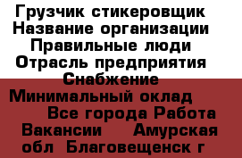 Грузчик-стикеровщик › Название организации ­ Правильные люди › Отрасль предприятия ­ Снабжение › Минимальный оклад ­ 24 000 - Все города Работа » Вакансии   . Амурская обл.,Благовещенск г.